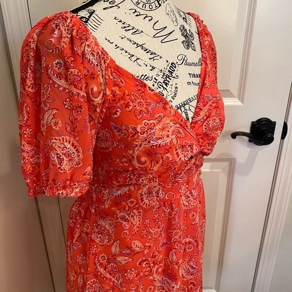 Sincerely Jules Red-Orange Paisley Dress - Picture 2 of 8